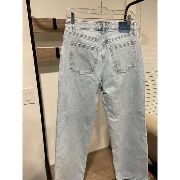 Abercrombie & Fitch Curve Love 90s Relaxed High Rise Jeans Denim - Picture 4 of 4